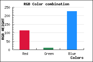 rgb background color #710BE3 mixer