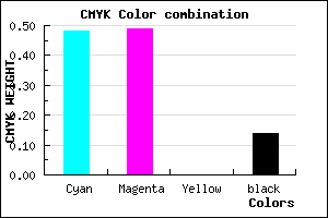#716FDB color CMYK mixer