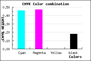 #7170D2 color CMYK mixer