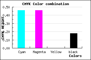 #7171D1 color CMYK mixer