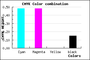 #7171D9 color CMYK mixer