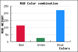 rgb background color #711ADC mixer