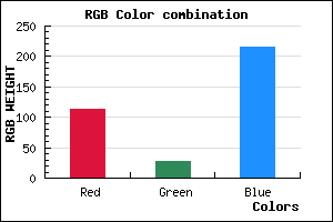 rgb background color #711CD7 mixer
