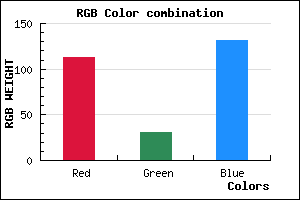 rgb background color #711F83 mixer