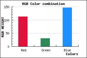 rgb background color #711F93 mixer