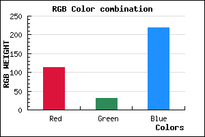 rgb background color #711FDB mixer