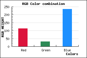 rgb background color #711FEB mixer