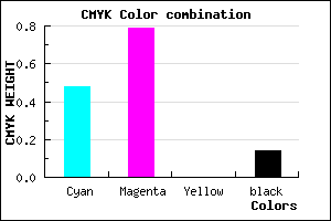 #712DDB color CMYK mixer