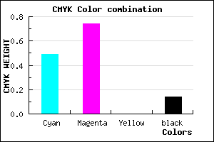 #7139DC color CMYK mixer