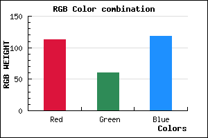 rgb background color #713C76 mixer