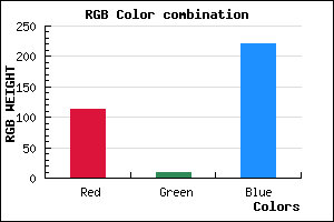 rgb background color #7109DC mixer