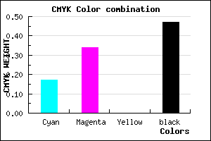 #715A88 color CMYK mixer