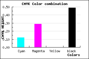 #715B81 color CMYK mixer