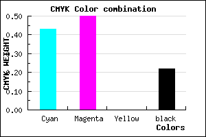 #7163C7 color CMYK mixer