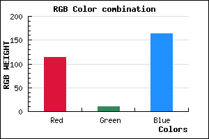 rgb background color #720AA4 mixer