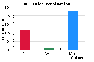 rgb background color #720AE0 mixer