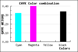 #7264A8 color CMYK mixer