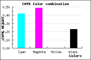 #7265C5 color CMYK mixer