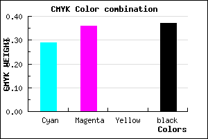 #7267A1 color CMYK mixer
