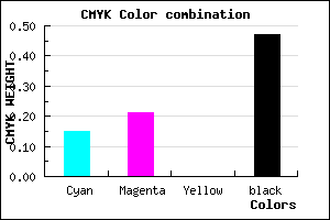#726A86 color CMYK mixer