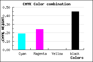 #726A8C color CMYK mixer