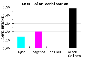 #726B85 color CMYK mixer