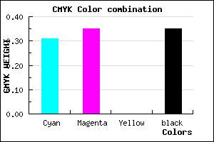 #726CA5 color CMYK mixer