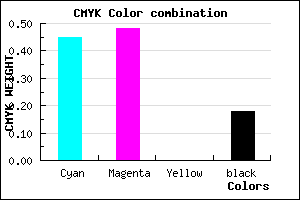 #726CD0 color CMYK mixer