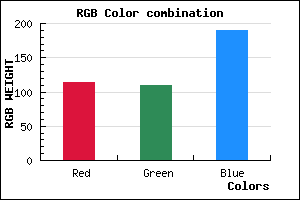 rgb background color #726EBE mixer
