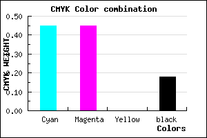 #7272D0 color CMYK mixer