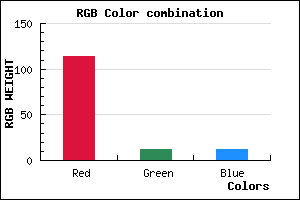 rgb background color #720C0C mixer