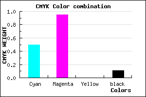 #720CE4 color CMYK mixer