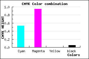 #720CF3 color CMYK mixer