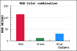 rgb background color #720C1F mixer