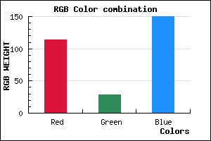 rgb background color #721C96 mixer