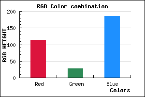 rgb background color #721CBA mixer