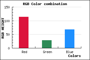 rgb background color #721C44 mixer