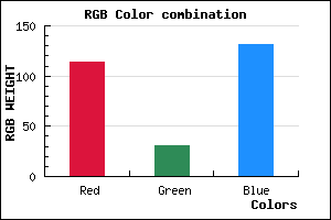 rgb background color #721F83 mixer