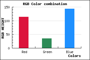 rgb background color #72238F mixer