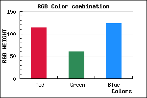 rgb background color #723C7C mixer