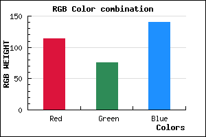 rgb background color #724C8C mixer
