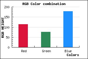 rgb background color #724CB2 mixer