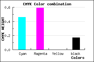 #7256D4 color CMYK mixer