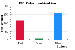 rgb background color #72099F mixer