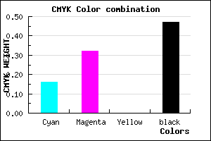 #725C88 color CMYK mixer