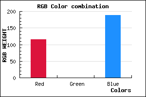 rgb background color #7300BC mixer
