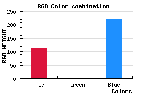 rgb background color #7300DC mixer