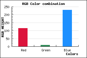 rgb background color #730AE6 mixer