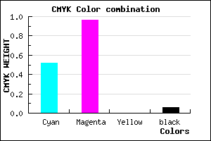 #730AF0 color CMYK mixer