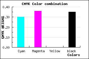 #7369A5 color CMYK mixer